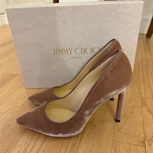 Jimmy Choo Romy 100 Velvet Pumps